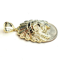 Load image into Gallery viewer, 10k yellow solid Gold Indian face head Pendant diamond cut fine gift jewelry 4g
