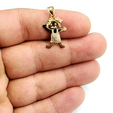 Load image into Gallery viewer, New 14k tri color gold baby girl Pendant charm gift fine jewelry unisex 1.7g
