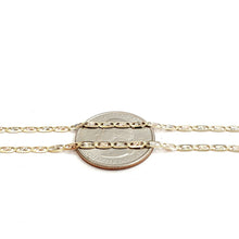 Load image into Gallery viewer, 14K tri color Gold Valentino Chain Necklace fine jewelry unisex 2.5mm 22" 4.8g
