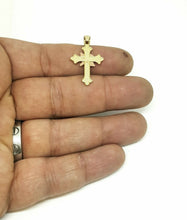 Load image into Gallery viewer, New 14k gold cross espirito Santos pendant fine religious jewelry fine gift 1.4g
