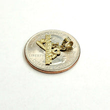 Load image into Gallery viewer, 14k yellow Gold tiny i love baseball bat Pendant charm fine sport jewelry 0.6g

