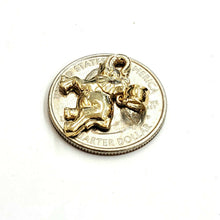 Load image into Gallery viewer, 14k yellow Gold elephant Pendant charm unisex fine gift good luck jewelry 1.3g
