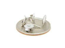 Load image into Gallery viewer, New 14k white Gold 0.22Ct Round Diamonds heart stud Earrings Push Back Fastening

