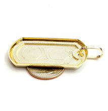 Load image into Gallery viewer, New 10k yellow Gold solid dog tag Pendant charm shiny fine gift jewelry 9.9g
