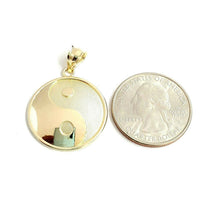 Load image into Gallery viewer, 10k solid yellow Gold yin ying yang taoist symbol Pendant jewelry 0.96" 3.1g
