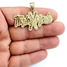 Load image into Gallery viewer, 10k yellow Gold Triple X Mode word Pendant charm diamond cut fine jewelry 7.2g
