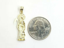Load image into Gallery viewer, 10k yellow gold Santa muerte holy death Pendant fine gift jewelry unisex 1.6g
