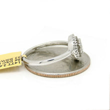 Load image into Gallery viewer, 0.28Ct Natural brown and white Diamond 14k White Gold women Ring 9.75mm Size 6.5

