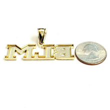 Load image into Gallery viewer, New 10k yellow gold BLM black lives matter pendant charm fine gift unisex 6.3g
