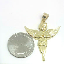Load image into Gallery viewer, 14k yellow Gold full body angel Pendant charm unisex gift fine jewelry love 4g
