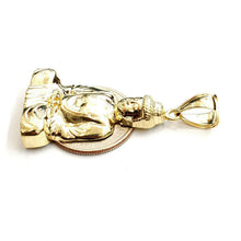 Load image into Gallery viewer, New 10k yellow gold buddha Buda Buddah pendant charm fine religious jewelry 6.5g
