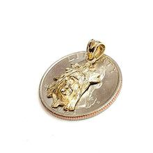 Load image into Gallery viewer, New 14k solid yellow Gold tiny Chief face head  Pendant charm fine jewelry 1.8g
