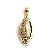 Load image into Gallery viewer, New 14k yellow Gold football ball Pendant charm fine sport jewelry unisex 3g
