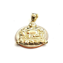 Load image into Gallery viewer, New 10k yellow gold buddha Buda Buddah pendant charm fine religious jewelry 2.7g
