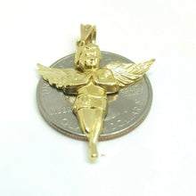 Load image into Gallery viewer, 14k yellow Gold full body angel Pendant charm wings gift fine jewelry 1.9g
