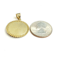 Load image into Gallery viewer, 10k yellow gold round virgin Guadalupe Pendant fine religious jewelry 0.97" 3.8g
