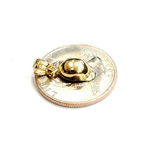 Load image into Gallery viewer, 14k yellow Gold Tiny 3D Baseball Hat Cap Pendant charm sport fine jewelry 1.1g
