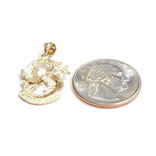 Load image into Gallery viewer, New 14k yellow Gold Pisces fish zodiac sign Pendant astrology fine jewelry 1.9g
