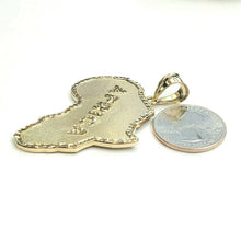 Load image into Gallery viewer, New 10k yellow gold Africa continent outline map pendant charm fine jewelry 11g
