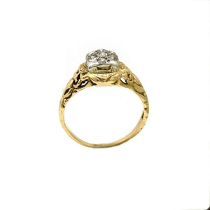 Pre owned 0.25Ct Natural Diamond 14k yellow Gold Wedding Engagement Ring Size 6