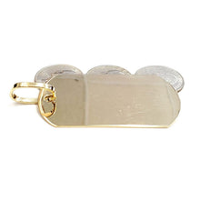 Load image into Gallery viewer, New 10k yellow Gold solid dog tag Pendant charm shiny gift fine jewelry 24.2g
