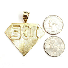 Load image into Gallery viewer, New 10k yellow Gold ICE diamond shape word Pendant diamond cut fine jewelry 9.7g
