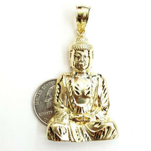 Load image into Gallery viewer, 10k yellow gold buddha buda buddah pendant charm fine religious jewelry 10.6g
