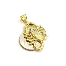 Load image into Gallery viewer, New 10k yellow gold scorpion Scorpio pendant charm zodiac sign Fine Jewelry 3.4g
