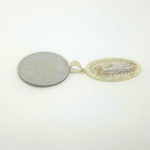 Load image into Gallery viewer, 14k Gold multi tone oval saint Jude juda Pendant charm fine religious gift 2.2g
