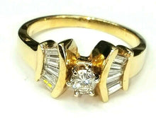 Load image into Gallery viewer, 0.68Ct Natural Diamond In 14k yellow Gold Wedding/Engagement Ring 9mm Size 7
