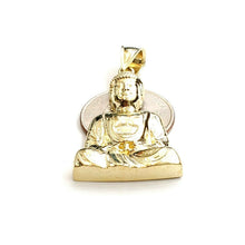 Load image into Gallery viewer, New 10k yellow gold buddha Buda Buddah pendant charm fine religious jewelry 6.5g
