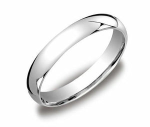 New Mens Womens Solid 14K White Gold Plain Wedding Band Comfort fit 4MM Size 8