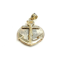 Load image into Gallery viewer, New 14k yellow Gold anchor Pendant polished charm gift fine jewelry 2.4g
