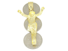 Load image into Gallery viewer, 10k two tone gold Jesus full body religious gift for him her pendant charm 4.6g
