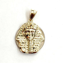 Load image into Gallery viewer, 10k yellow solid Gold Egyptian pharaoh king head Pendant jewelry fine gift 3.3g
