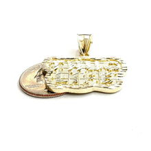 Load image into Gallery viewer, New 10k yellow Gold Thug Life word Pendant charm diamond cut fine jewelry 5.7g
