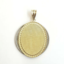 Load image into Gallery viewer, New 14k two tone gold oval saint Jude juda pendant charm religious jewelry 3g
