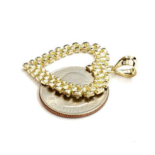 Load image into Gallery viewer, New 10k yellow gold heart pendant charm love Amor fine gift women jewelry 3g
