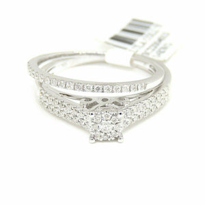 0.30Ct Natural Diamond 14k White Gold women Wedding and Engagement Ring Size 7