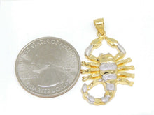 Load image into Gallery viewer, New 14k two tone gold scorpion full body pendant charm fine gift jewelry 2.5g
