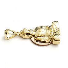 Load image into Gallery viewer, New 10k yellow gold buddha Buda Buddah pendant charm fine religious jewelry 6.5g
