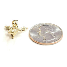 Load image into Gallery viewer, 14k yellow Gold deer buck male head Hunting Pendant charm gift  jewelry 1.9g
