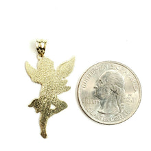Load image into Gallery viewer, New 10k yellow Gold full body angel Pendant charm fine gift jewelry love 1.5g
