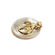 Load image into Gallery viewer, New 14k yellow Gold tiny libra zodiac sign round Pendant charm fine jewelry 1.2g
