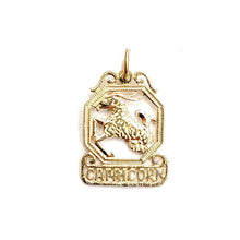 Load image into Gallery viewer, 14k yellow Gold Capricorn zodiac sign astrology Pendant charm fine jewelry 1.2g
