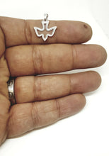 Load image into Gallery viewer, New 14k white gold Espiritu Santo pendant charm religious fine jewelry 0.7g
