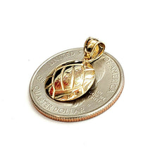 Load image into Gallery viewer, 14k yellow Gold tiny volleyball Pendant charm sport game fine jewelry gift 1g
