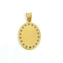 Load image into Gallery viewer, 14k gold oval virgin Mary Guadalupe pendant charm religious gift jewelry 1.3g
