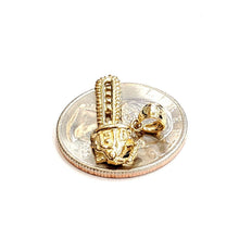 Load image into Gallery viewer, 14k Yellow Gold 3D chain saw Pendant charm construction tool fine jewelry 1.8g
