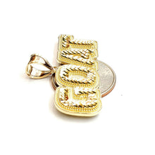 Load image into Gallery viewer, New 10k yellow Gold Goat Pendant charm diamond cut hip hop fine jewelry 5.9g
